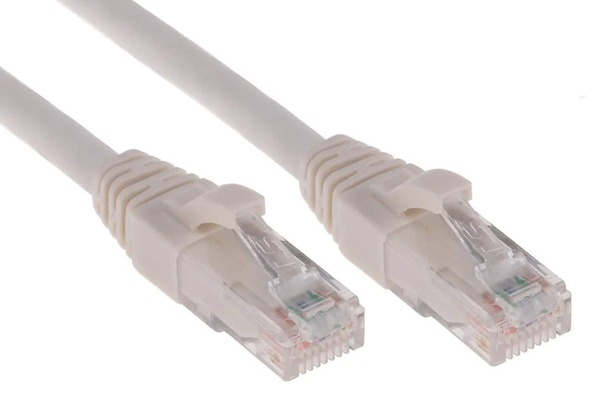 Produktfoto 1 von RS PRO Cat5e Ethernet-Kabel, 5 m, Weiß U/UTP Stecker, A RJ45 Stecker, B RJ45, Polyvinylchlorid