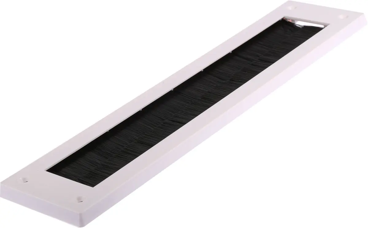 Produktfoto 1 von RS PRO Kabeleinführungsblende Briefkasten zur Verwend.mit 19 Zoll, Polypropylen 78 mm 337 mm 1mm