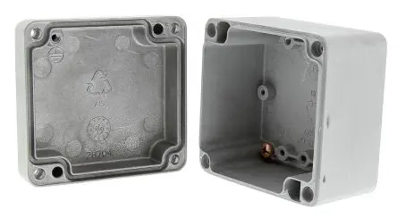 Produktfoto 1 von Fibox EURONORD; Gehäuse; Aluminium; farblos; IK08 IP66, IP67, IP68 Breite 77 mm Höhe 57 mm Länge 82 mm