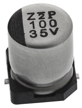 Produktfoto 1 von Nichicon WT Oberfläche Kondensator 100 μF Lot 20 % / 35V dc, Ø 6.3 mm x 7.7 mm x 7.7 mm, 105 °C