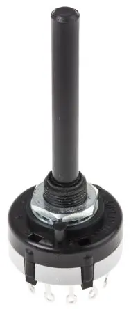 Produktfoto 1 von Lorlin 12-Stufen CK Drehschalter / 150mA Lötanschluss, 27.5 mm x 27.5mm x 68.1 mm