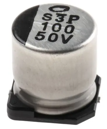 Produktfoto 1 von Nichicon UUX Oberfläche Kondensator 100 μF Lot 20 % / 50V dc, Ø 10 mm x 10 mm x 10 mm, 105 °C