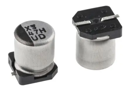 Produktfoto 1 von Nichicon UD Oberfläche Kondensator 47 μF Lot 20 % / 50V dc, Ø 6.3 mm x 7.7 mm x 7.7 mm, 105 °C