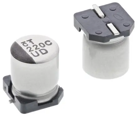 Produktfoto 1 von Nichicon UD Oberfläche Kondensator 220 μF Lot 20 % / 16V dc, Ø 6.3 mm x 7.7 mm x 7.7 mm, 105 °C