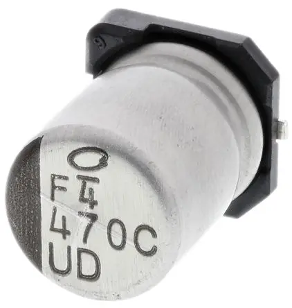 Produktfoto 1 von Nichicon UD Oberfläche Kondensator 470 μF Lot 20 % / 16V dc, Ø 8 mm x 10 mm x 10 mm, 105 °C