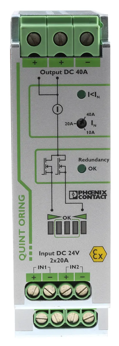 Produktfoto 1 von Phoenix Contact UPS Redundanzmodul für DIN-Schieneneinheit