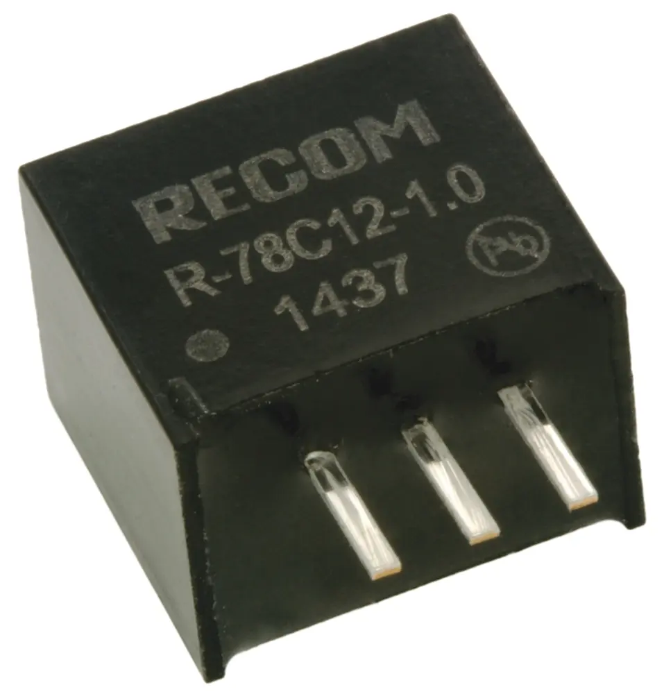 Recom R-78C-1.0 Schaltregler, Eingang 15 → 42V dc / Ausgang 12V dc, 1 Ausg., 12W, 1A, Durchsteckmontage