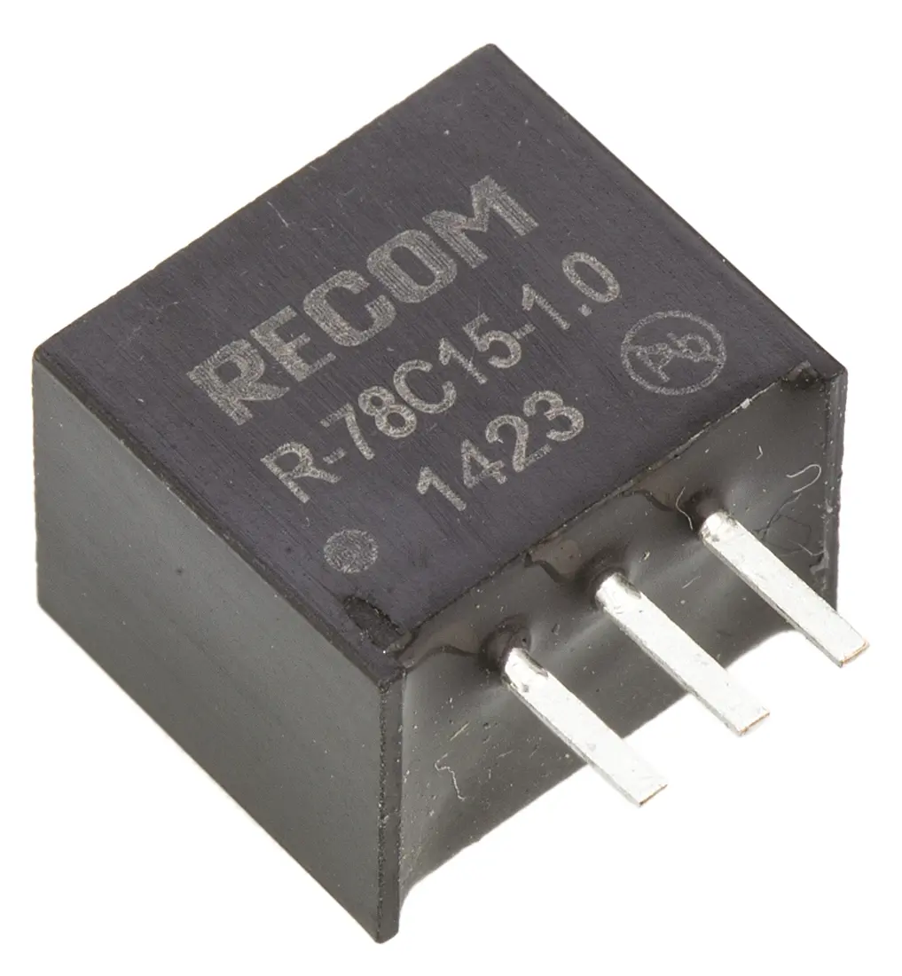 Recom R-78C-1.0 Schaltregler, Eingang 18 → 42V dc / Ausgang 15V dc, 1 Ausg., 15W, 1A, Durchsteckmontage