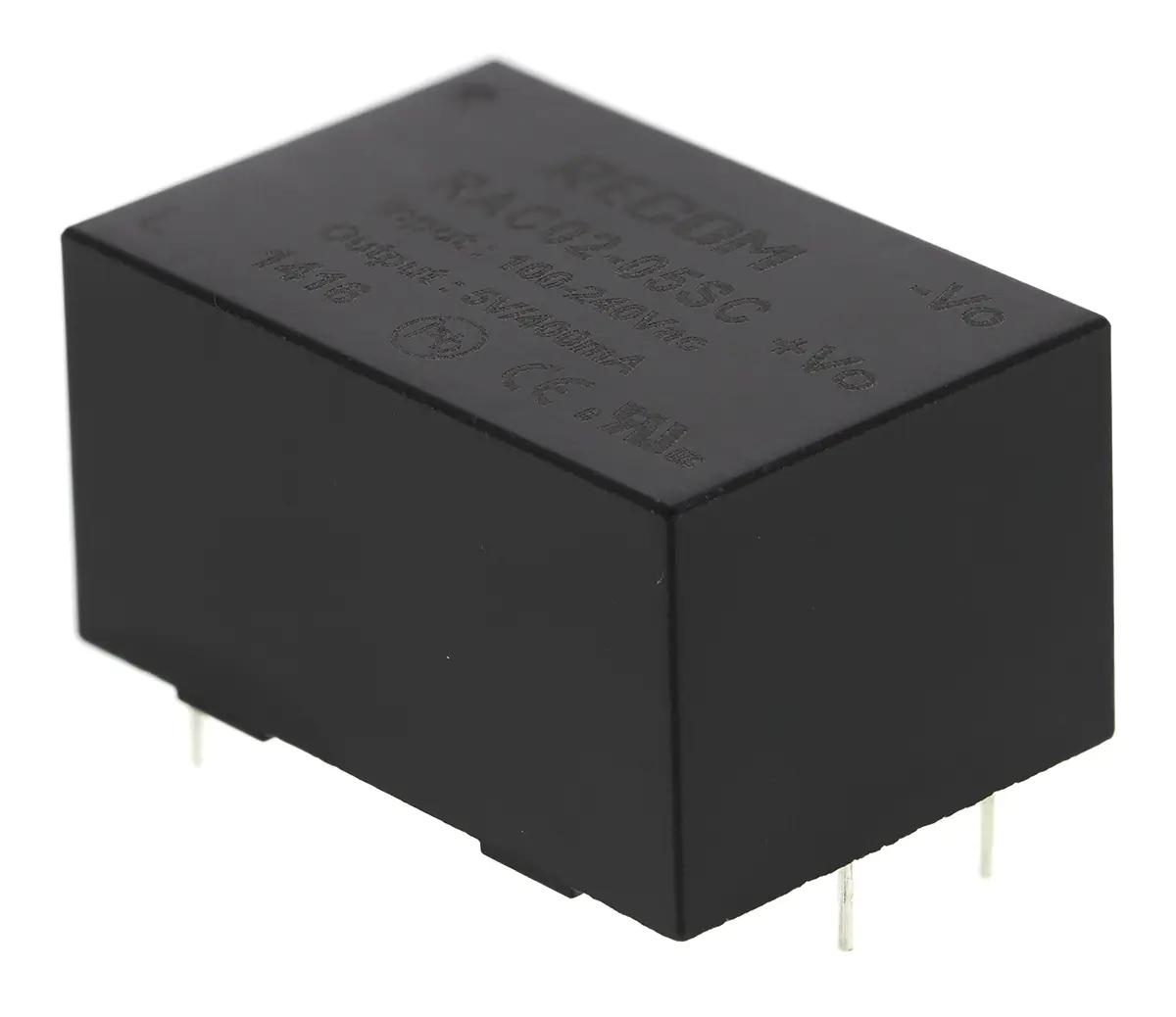 Recom RAC02-C Schaltnetzteil, 5V dc / 400mA 2W 90 → 277V ac Gekapselt, PCB-Montage