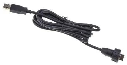 Produktfoto 1 von Amphenol Socapex Stecker IC-Buchse USB-Kabel, USB Typ A Stecker / USB Typ A, 2 m USB 2.0 Schwarz