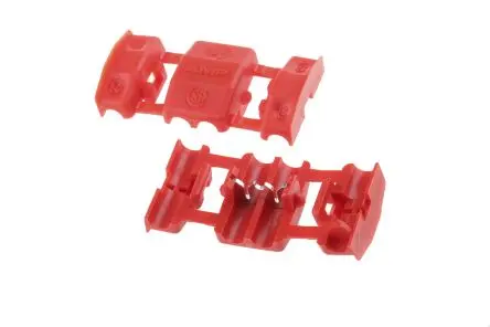 Produktfoto 1 von TE Connectivity 534 Spleißverbinder, Wasserhahn, Rot Isoliert, Ø 12.29 mm Zinn, Ges.L 17.45mm, 18 AWG max.