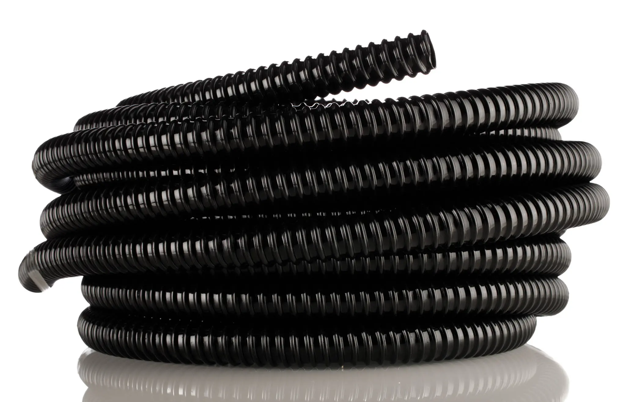 Produktfoto 1 von Adaptaflex XF Xtraflex Leerrohr PVC, Ø 20mm nom., Extra flexibel, Schwarz A ø 20.5mm I ø 16mm x 10m IP65