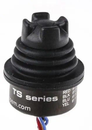 Produktfoto 1 von APEM TS Joystick, 2-Achsen Hall Effekt, IP68, IP69K Griff Typ Burg