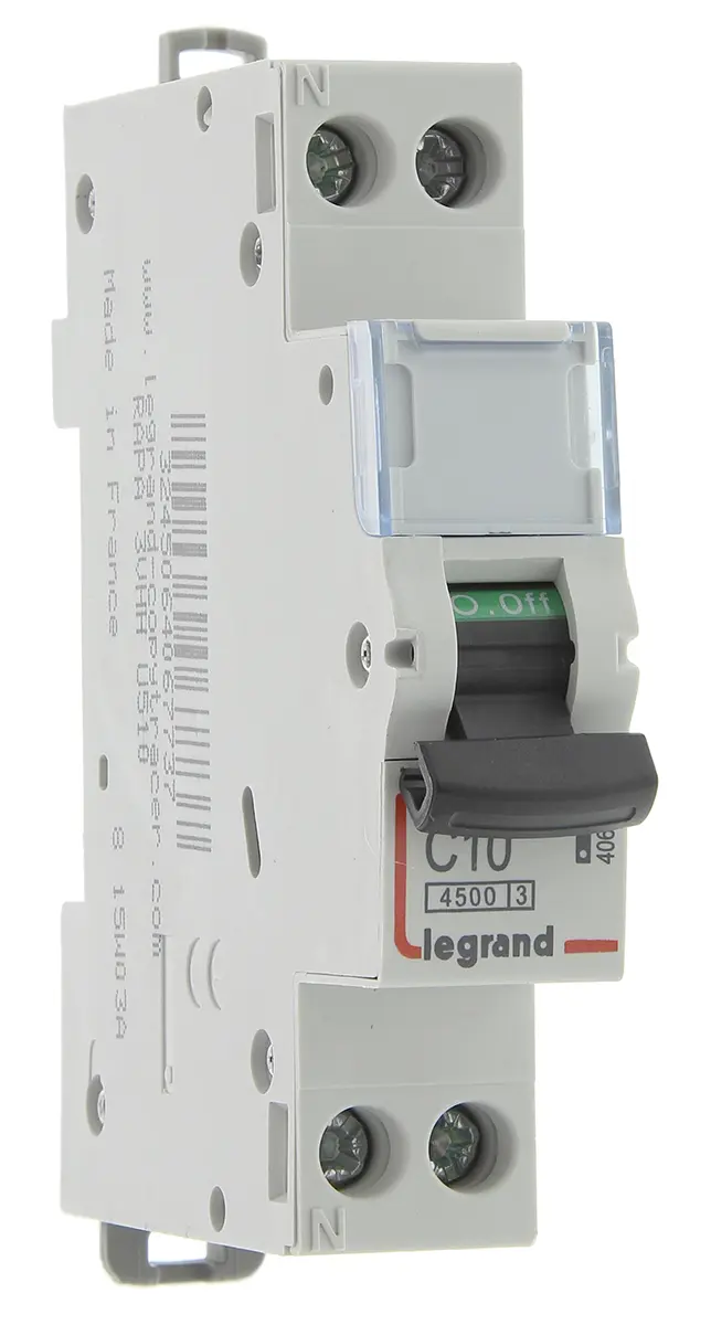 Produktfoto 1 von Legrand DNX3 Miniaturüberlastschalter Typ C, Pol 1-polig 10 A 250 V ac, Abschaltvermögen 50 kA DX 12 V dc