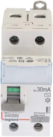 Produktfoto 1 von Legrand DX3 Fehlerstrom-Schutzeinrichtung, 1-polig, 25A, 30 mA Typ AC DX RoHS, EN 60947-2