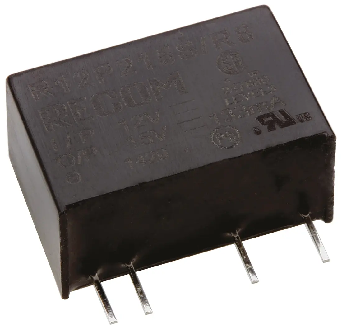 Recom RxxP2xx/R DC/DC-Wandler 2W 12 V dc IN, 15V dc OUT / 132mA Durchsteckmontage 8kV dc isoliert