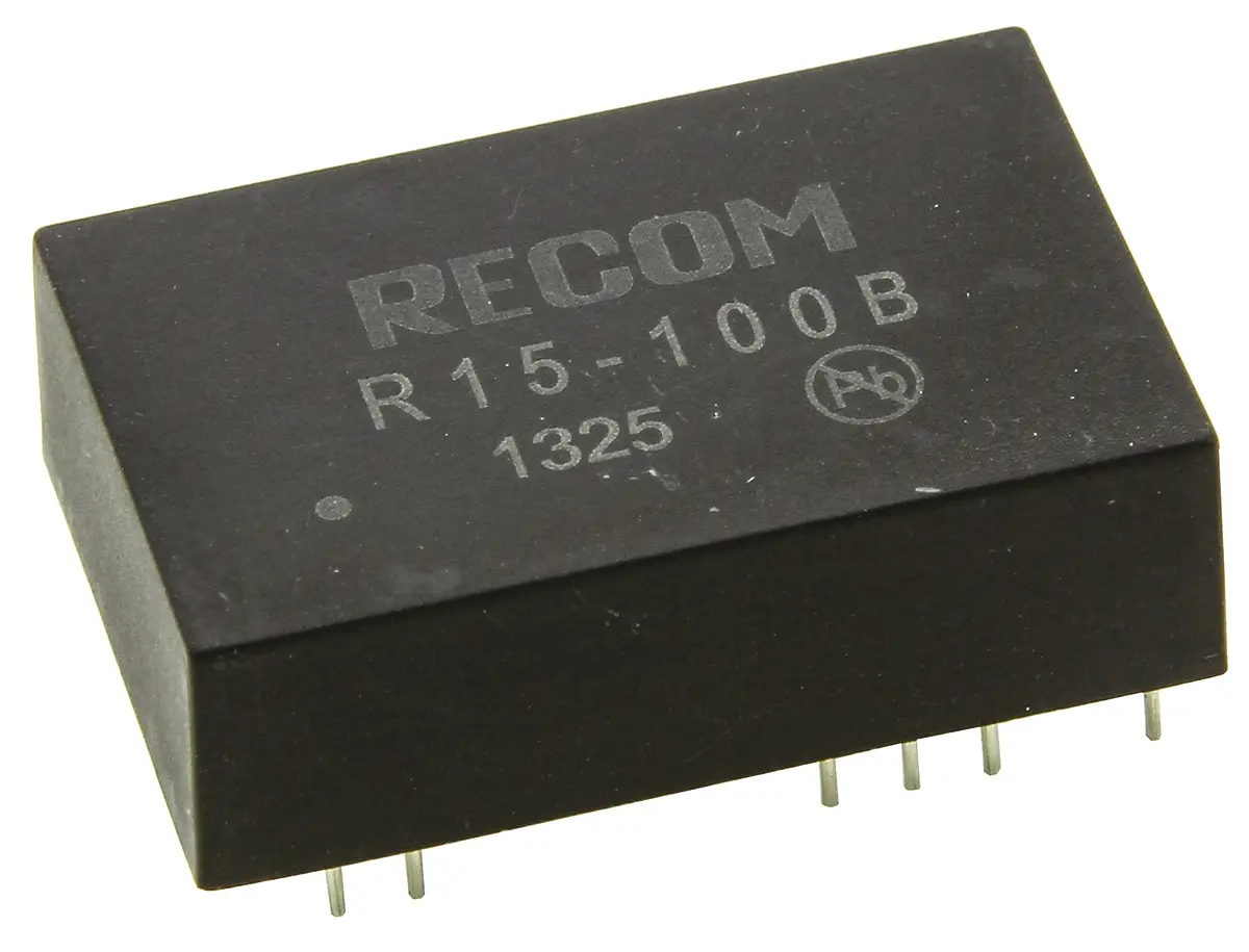 Recom Rxx-B DC/DC-Wandler 5W 15 V dc IN, 55 → 135V dc OUT / 50mA Durchsteckmontage 3kV dc isoliert