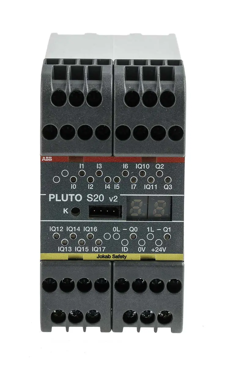 Produktfoto 1 von ABB Pluto Serie 2TLA Sicherheitssteuereinheit 16 Eingänge / 4 Ausgänge Kat. 4
