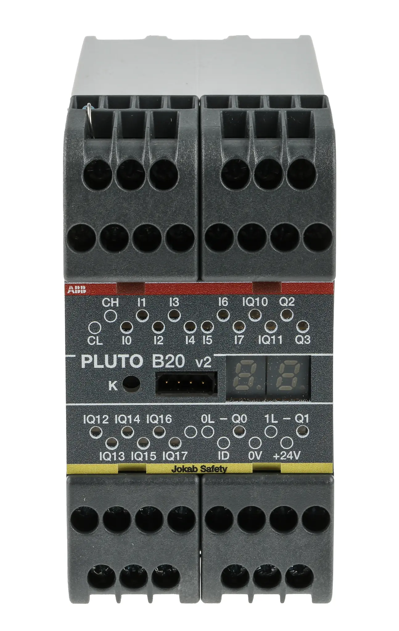 Produktfoto 1 von ABB Pluto Serie 2TLA Sicherheitssteuereinheit 8 Eingänge / 4 Ausgänge Kat. 4