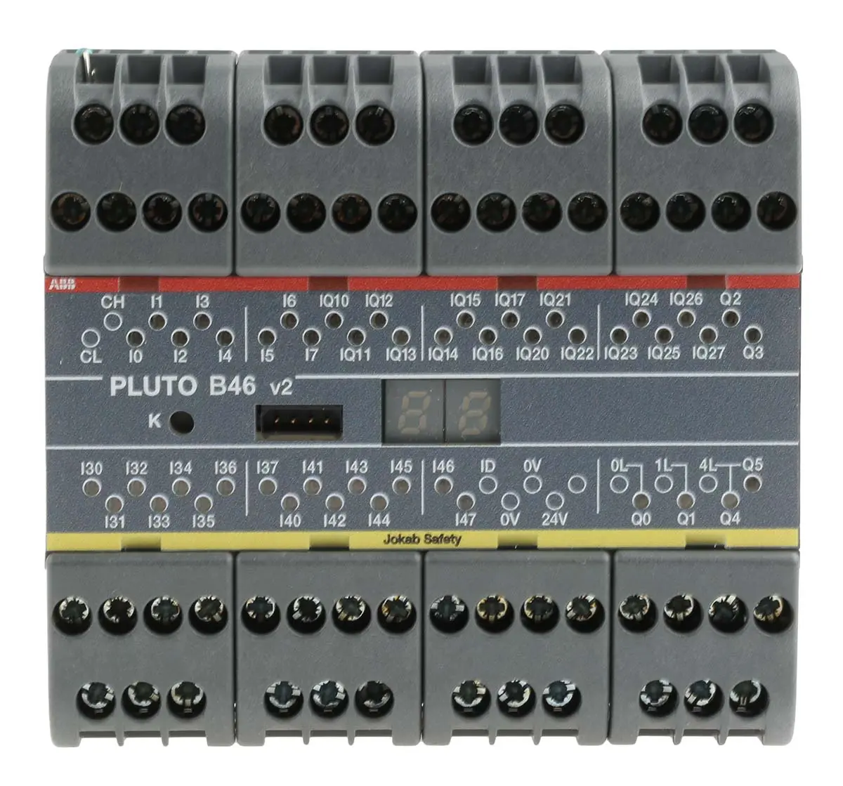 Produktfoto 1 von ABB Pluto Serie 2TLA Sicherheitssteuereinheit 24 Eingänge / 6 Ausgänge Kat. 4
