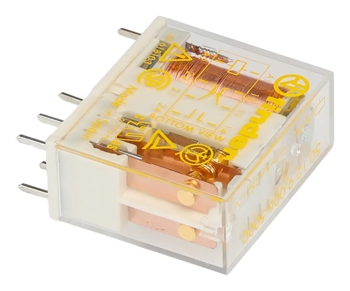 Produktfoto 1 von Finder 50 Zwangsgeführte Relais, Spule 5V dc / 700mW, 2-polig / 15A, 2-poliger Wechsler