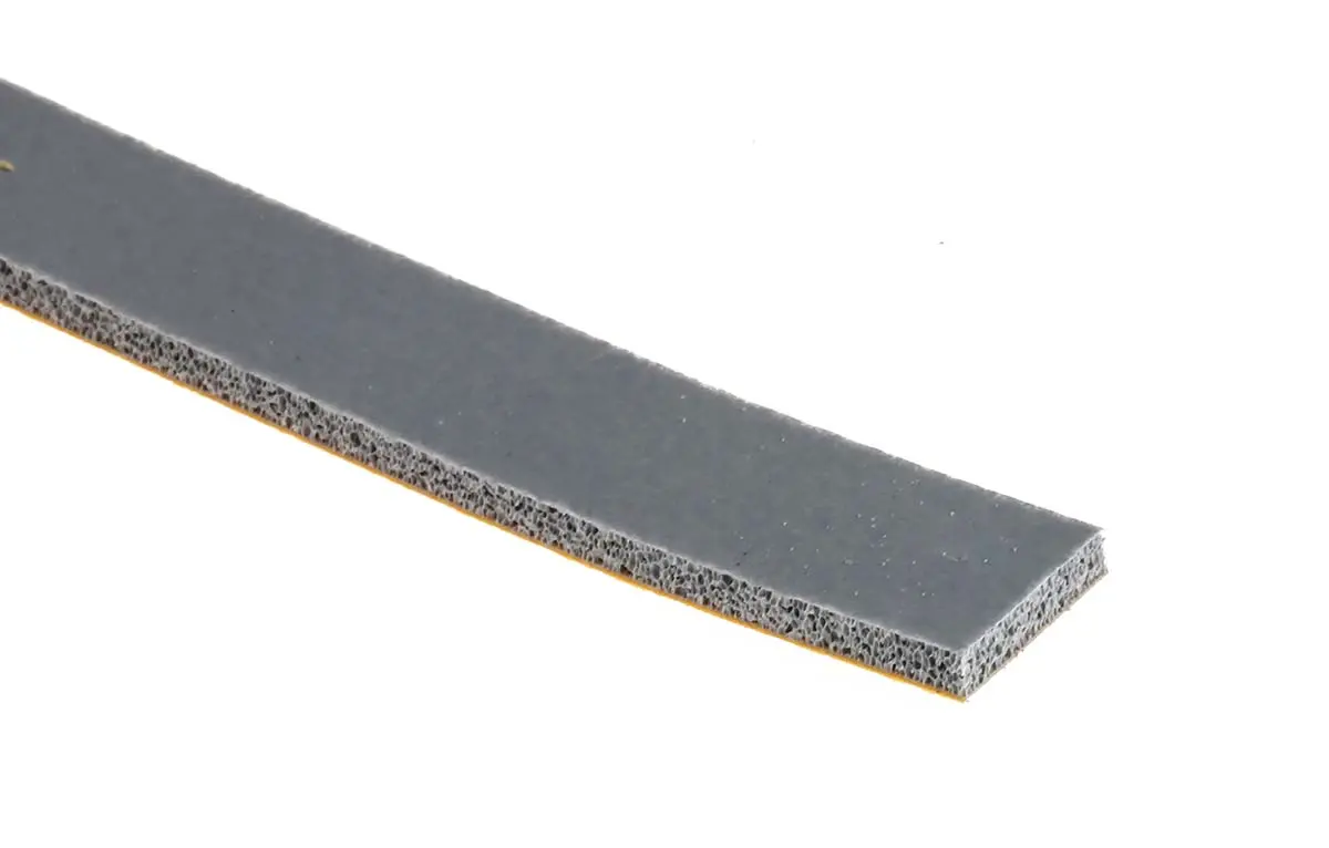 Produktfoto 1 von RS PRO Silikon Schaum Schaumstoff Klebeband, Einseitig, Grau, Stärke 2.4 mm, 12.0 mm x 5 m