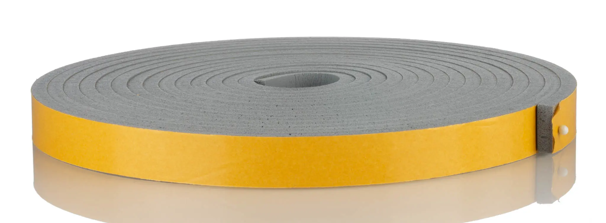 RS PRO Silikon Schaum Schaumstoff Klebeband, Einseitig, Grau, Stärke 6.4 mm, 20 mm x 5 m