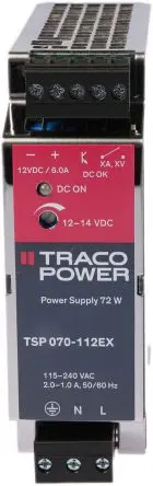 Produktfoto 1 von TRACOPOWER TSP DIN-Schienen Netzteil Geschalteter Modus 264V ac AC / 6 A 14V dc DC 72 W