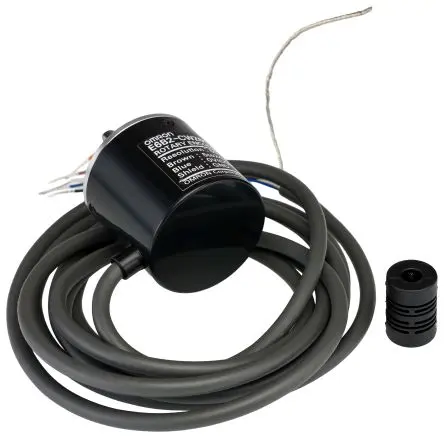 Produktfoto 1 von Omron E6B2 Inkrementalgeber Inkremental 500 Impulse/Umdrehung/U, 24V dc, 6000 U/min, NPN, offener Kollektor Fest mit Ø 6
