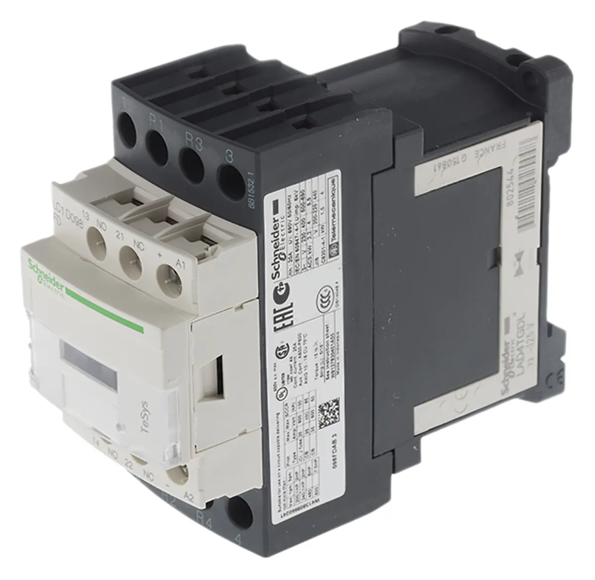 Produktfoto 1 von Schneider Electric LC1D Schütz 110 V dc-Spule, 4-polig, 690V ac/dc / 9 A 110 V dc 2 Schließer/2 Öffner