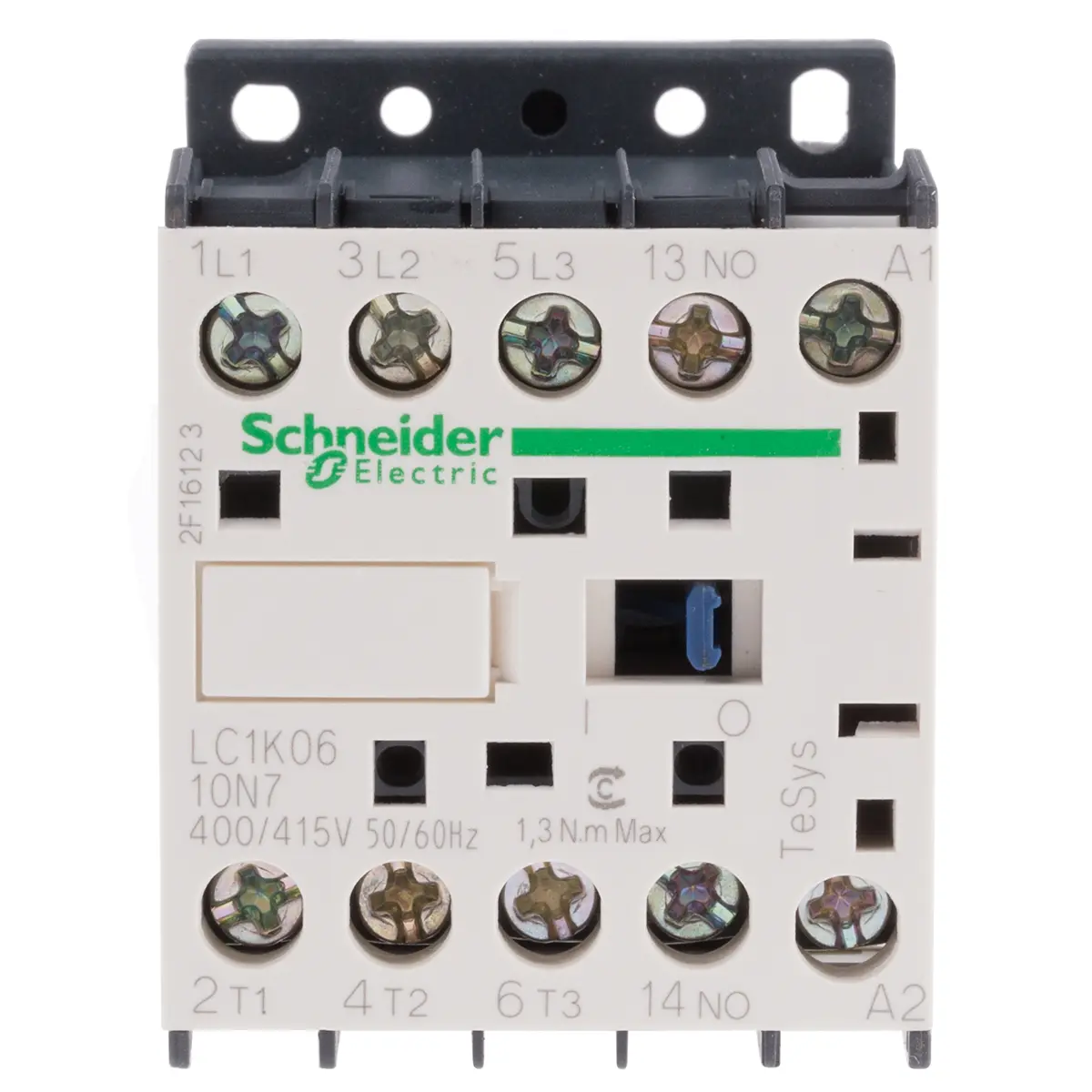 Produktfoto 1 von Schneider Electric TeSys K LC1K Leistungsschütz 400 V ac-Spule, 3 -polig , 690 V ac / 6 A 3 Schließer 1-Hilfskontakte