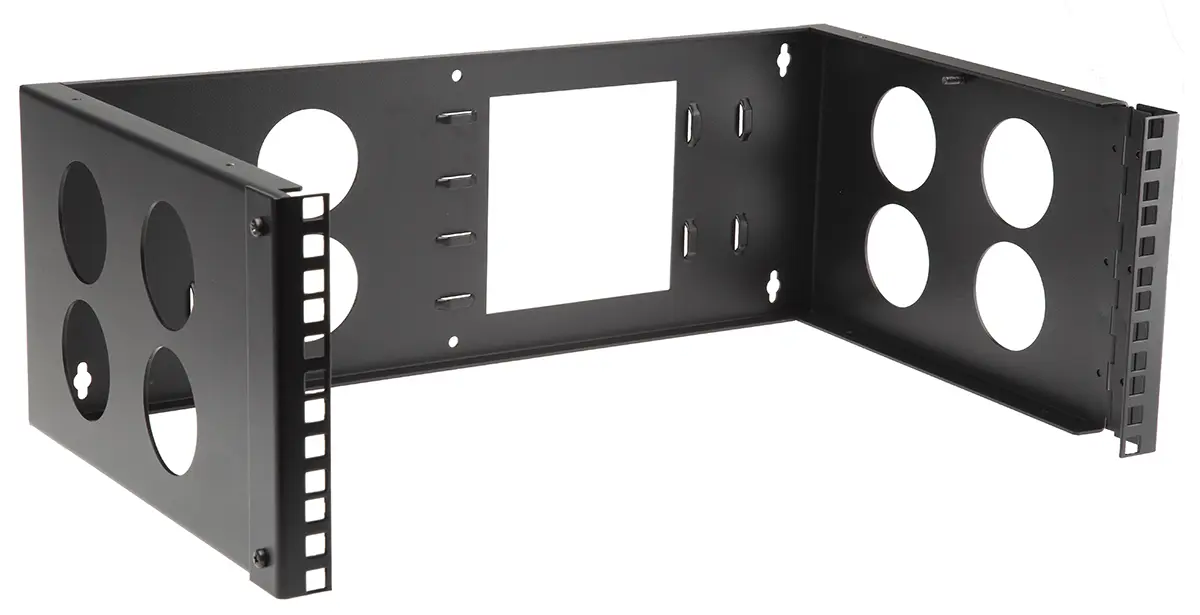 Produktfoto 1 von RS PRO Wandschrank, 19 Zoll, 4 U, Stahl, Ges H. 292 mm, Schwarz 300 mm, Offene Bauform 502 mm