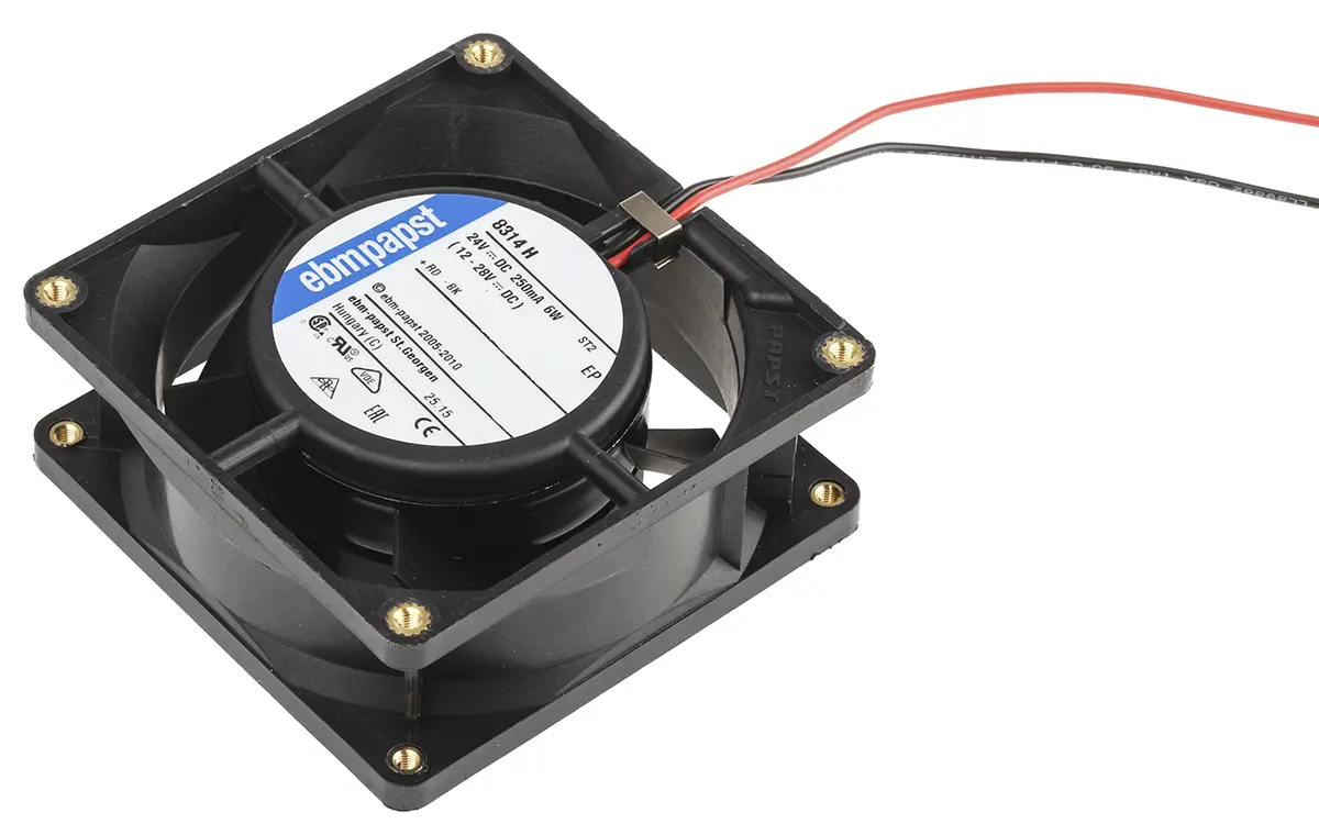 Produktfoto 1 von ebm-papst 8300 Axiallüfter, Kugel, 24V dc / 6 W, 5000 U/min, 80 m³/h IP20 80 mm 32mm 32 mm