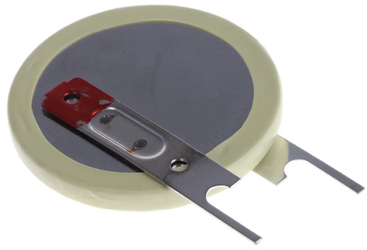 Produktfoto 1 von Panasonic, Lithium-Poly-Carbonmonofluorid Knopfzelle Ø 20 mm, 3 V / 190 mAh