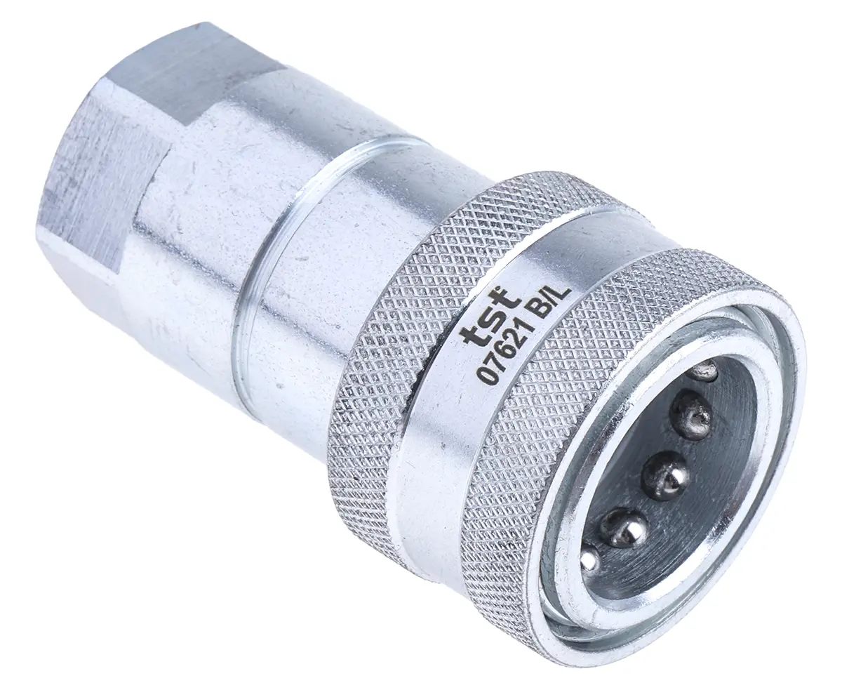 Produktfoto 1 von RS PRO Hydraulik-Schnellkupplung Stahl Buchse BSP, 1/2 in, 250 bar