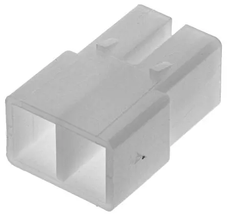 Produktfoto 1 von TE Connectivity FASTIN-FASTON .250 Crimpkontaktgehäuse, Stecker, Nylon, B 0.25 in, Natur, 2-polig
