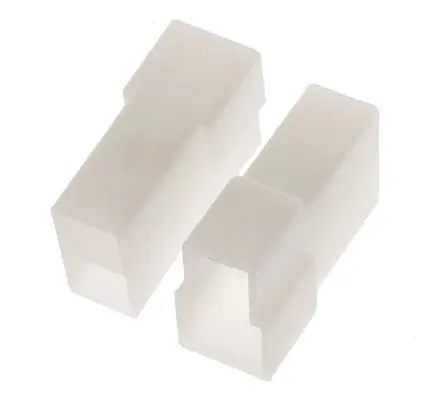 Produktfoto 1 von TE Connectivity FASTIN-FASTON .250 Crimpkontaktgehäuse, Stecker, Glasfaserverstärktes Nylon, B 6.35 mm, Natur, 2-polig