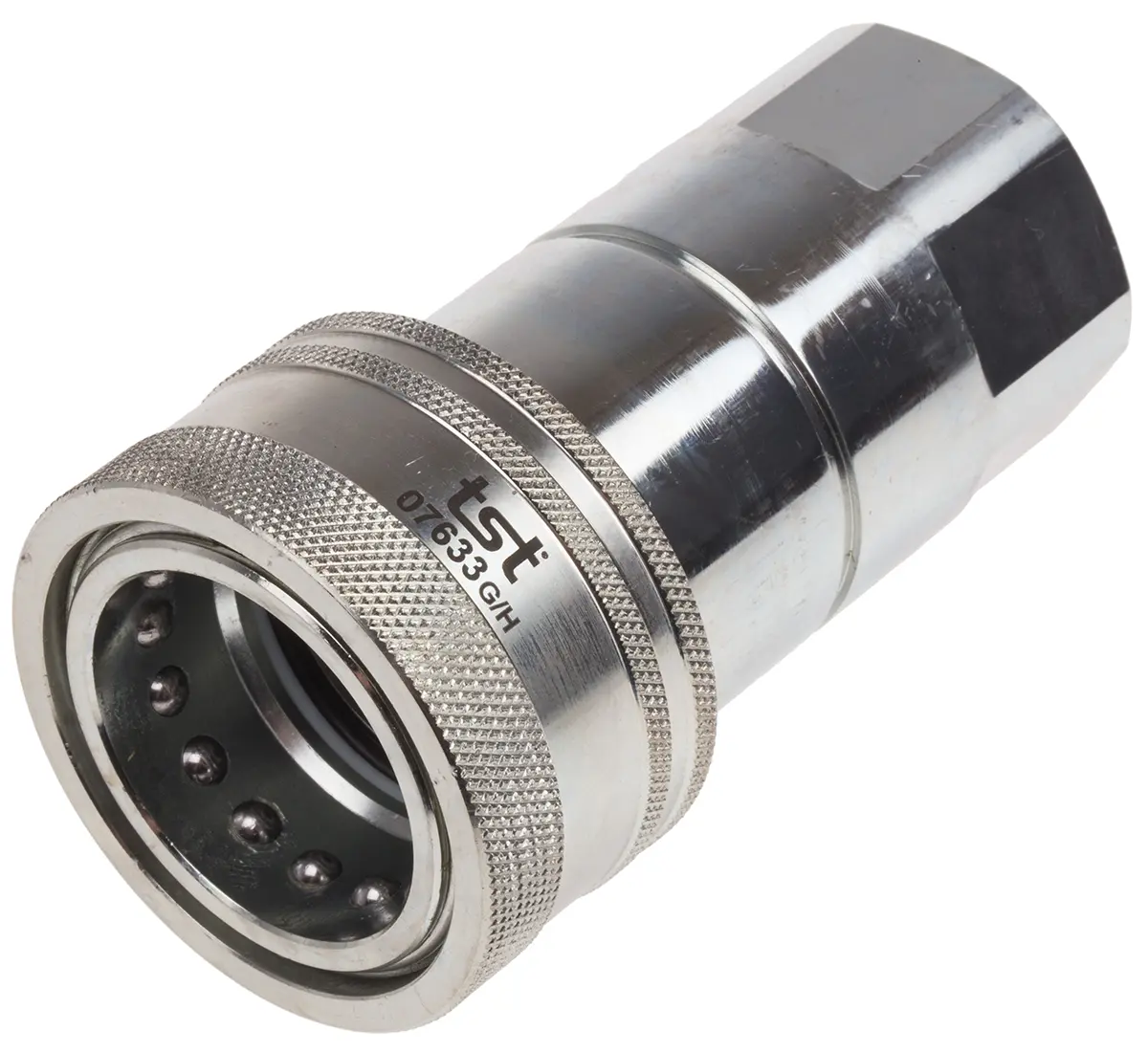 Produktfoto 1 von RS PRO Hydraulik-Schnellkupplung Buchse Stahl, 1in BSP