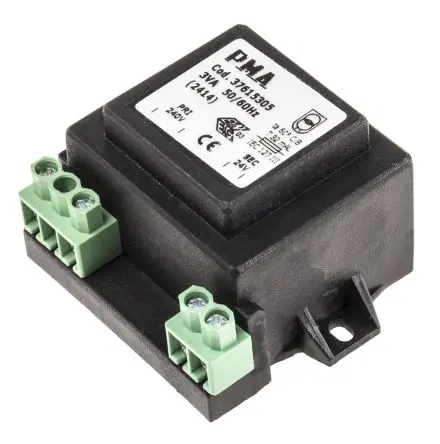 Produktfoto 1 von Carel 3 VA DIN-Schienenschalter, Primär 240 V ac / Sekundär 24 V ac Panel 1 Ausg., 58 mm x 47mm x 33 mm
