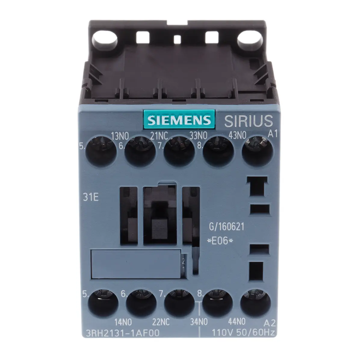 Produktfoto 1 von Siemens 3RH2 Hilfsschütz 110V ac-Spule, 4-polig, 690V ac / 10 A 110V ac 3 Schließer, 1 Öffner 4-Hilfskontakte