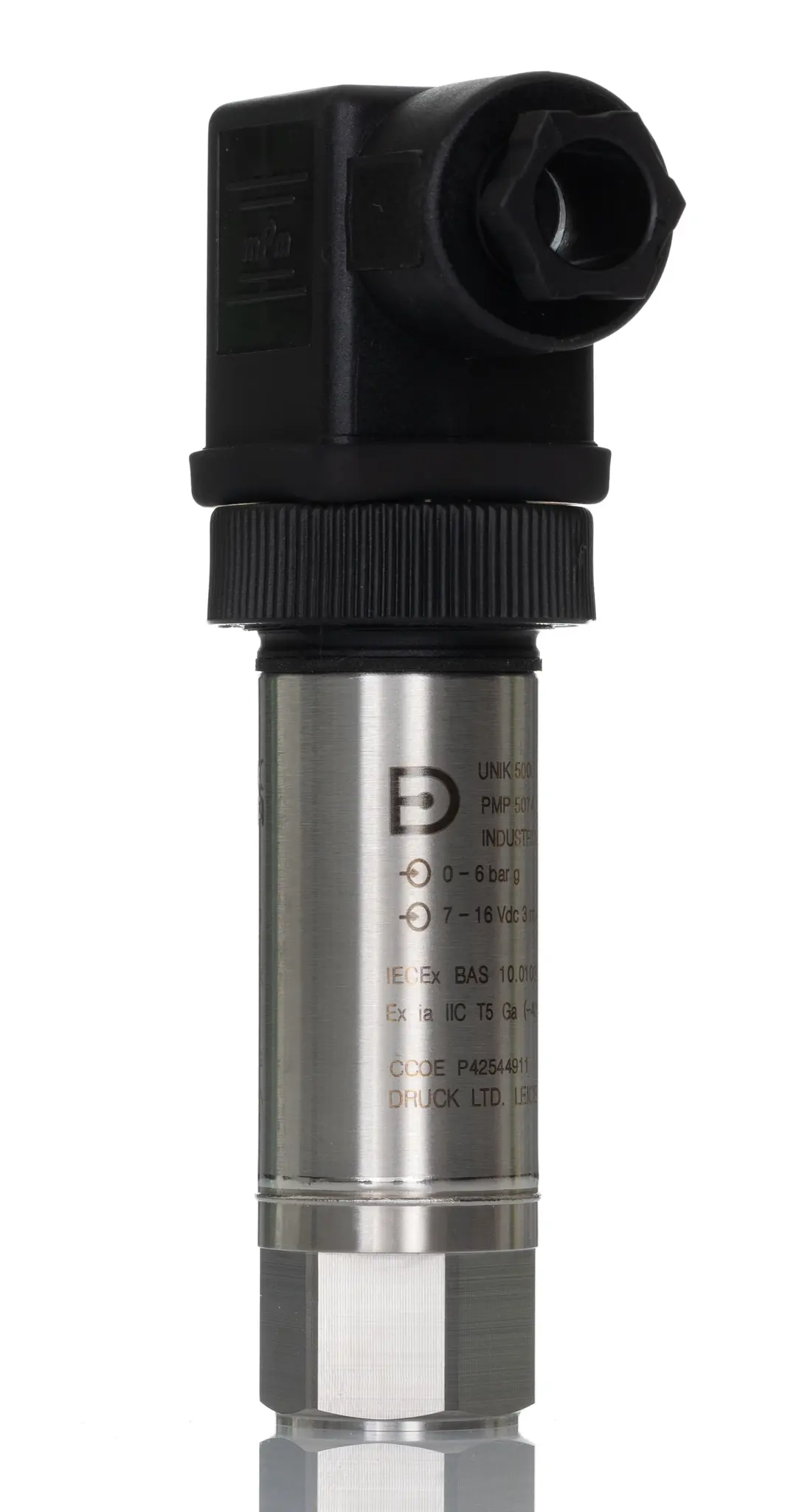 Produktfoto 1 von Druck UNIK 5000 G1/4 Relativ Drucksensor bis 6bar, Analog 0 → 5 V, ATEX-Zulassung, für Medium