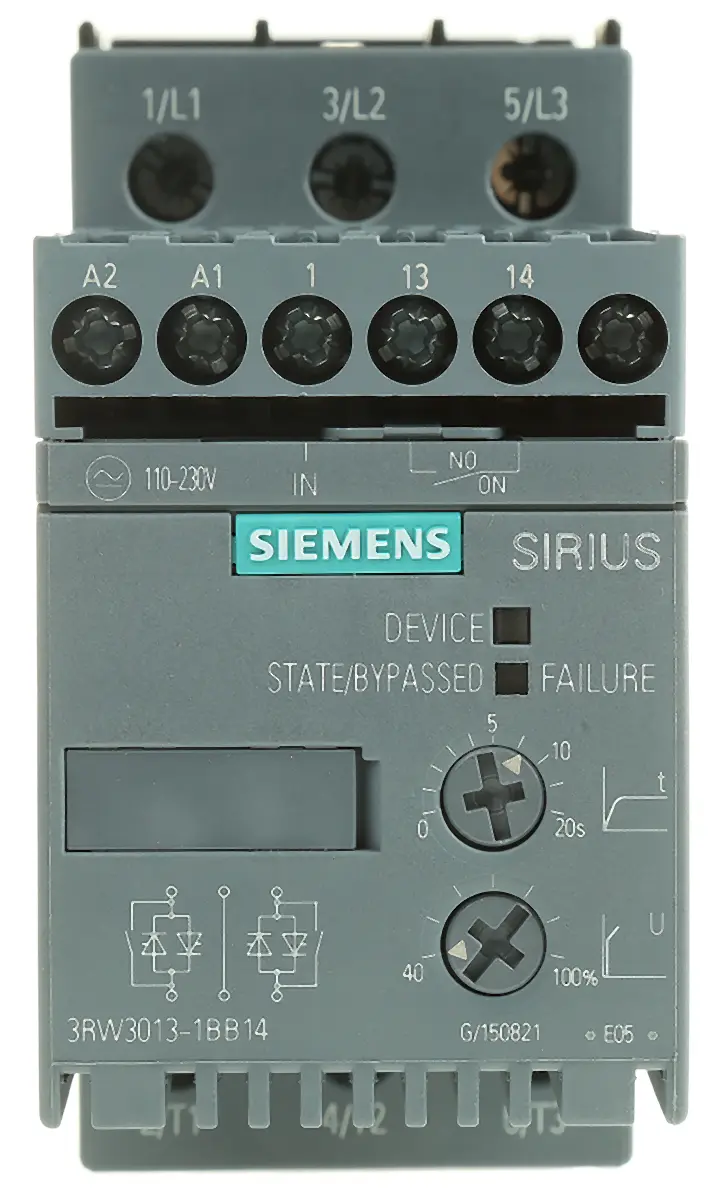 Produktfoto 1 von Siemens SIRIUS 3RW 3RW30 Sanftstarter 3-phasig 1,5 kW, 400 V ac / 3,6 A