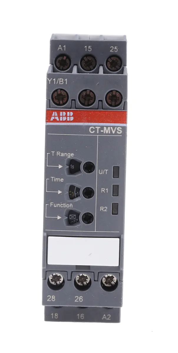 Produktfoto 1 von ABB 1SVR Zeitrelais, DIN-Schienen, 0.05 s → 300h, 24 → 240 V ac, 24 → 48V dc, 2 Kont.