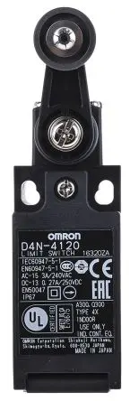 Omron D4n Verriegelungsschalter, Rollenhebel 1 Schließer/1 Öffner, IP67, Kunststoff 240V ac 3A