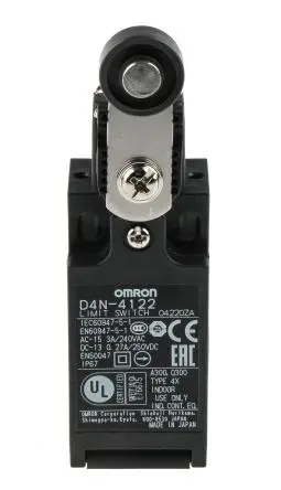 Produktfoto 1 von Omron D4n Verriegelungsschalter, Rollenhebel 1 Schließer/1 Öffner, IP67, Polyester 4A