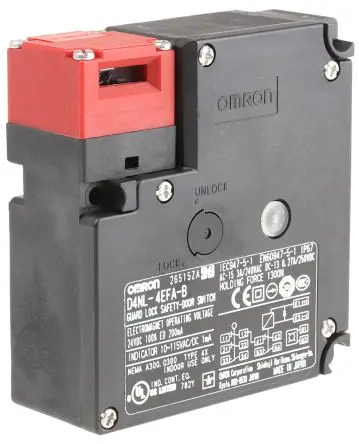 Produktfoto 1 von Omron, D4NL Magnetverriegelungsschalter Entriegelungsfähig, 1 Schließer/1 Öffner