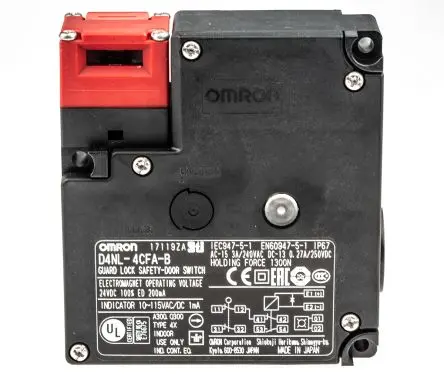 Produktfoto 1 von Omron, D4NL Magnetverriegelungsschalter Entriegelungsfähig, 1 Schließer/1 Öffner