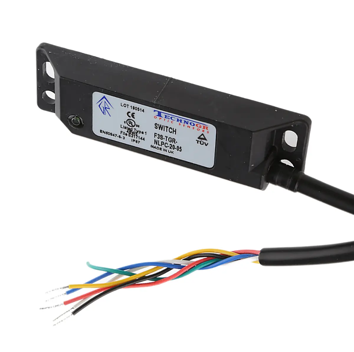 Produktfoto 1 von Omron F3S-TGR-N_C 5m Kabel Berührungsloser Sicherheitsschalter aus Kunststoff 24V dc, 2 Öffner, Kodierschalter Betätiger