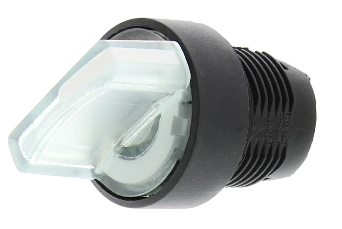 Produktfoto 1 von Schneider Electric Harmony XB5 Wählschalterkopf Beleuchtet Weiß 2-Positionen 22mm Standardgriff Rastend