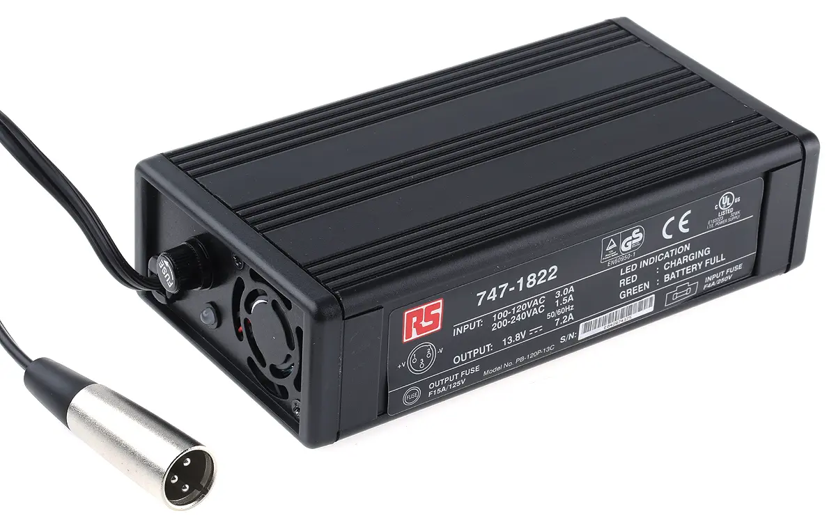 Produktfoto 1 von MEAN WELL PA/PB-120 Akkuladegerät, 13.8 V Bleiakku/7.2 A Stromversorgung